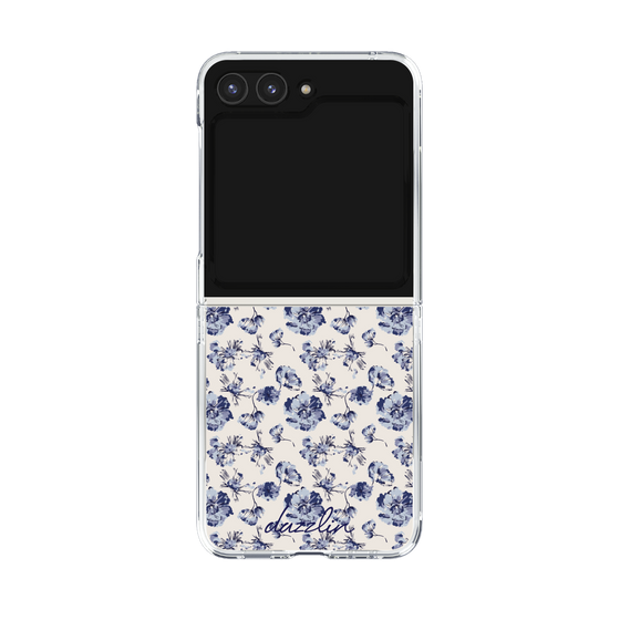 Clear Case［ dazzlin - BlueFlower - Beige ］