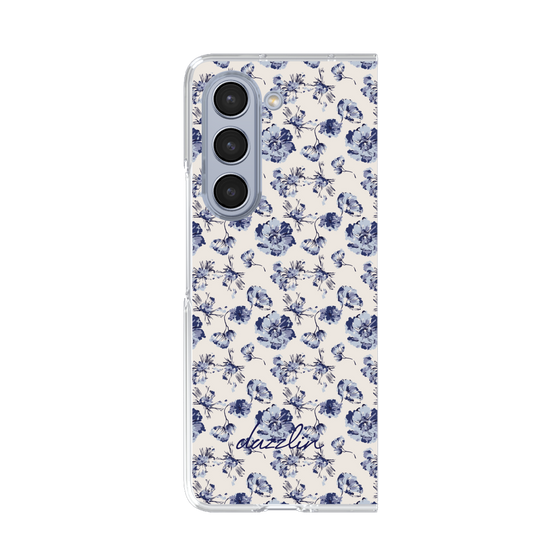 Clear Case［ dazzlin - BlueFlower - Beige ］