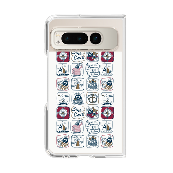 Clear Case［ SINA COVA - All-Over Marine Pattern ］