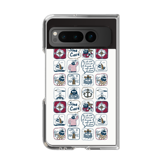 Clear Case［ SINA COVA - All-Over Marine Pattern ］