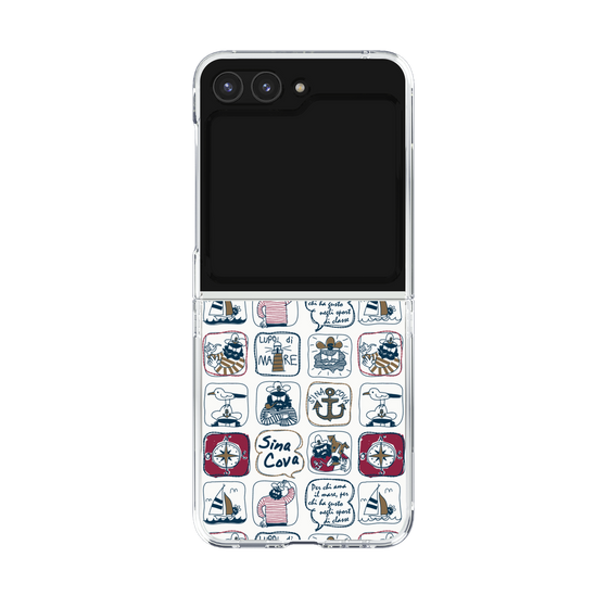 Clear Case［ SINA COVA - All-Over Marine Pattern ］