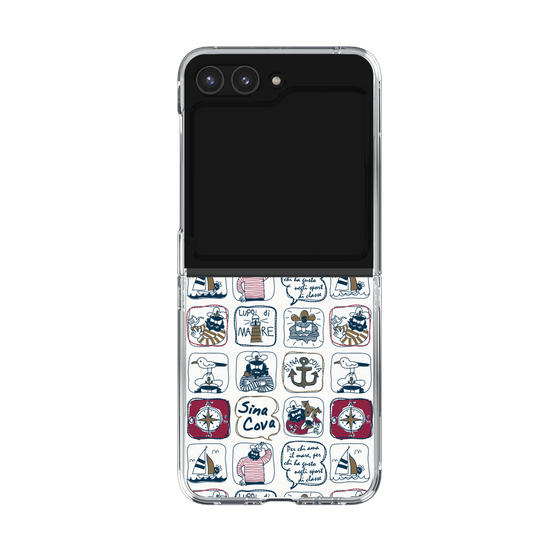 Clear Case［ SINA COVA - All-Over Marine Pattern ］