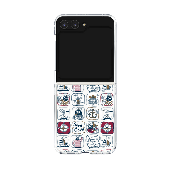 Clear Case［ SINA COVA - All-Over Marine Pattern ］