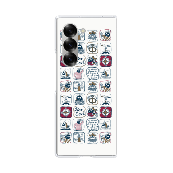 Clear Case［ SINA COVA - All-Over Marine Pattern ］