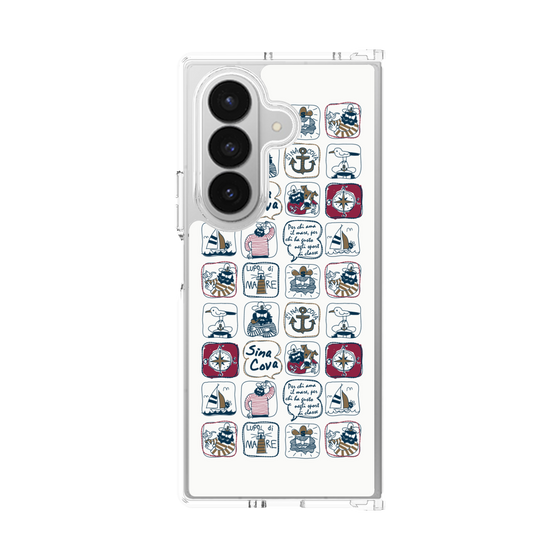 Clear Case［ SINA COVA - All-Over Marine Pattern ］