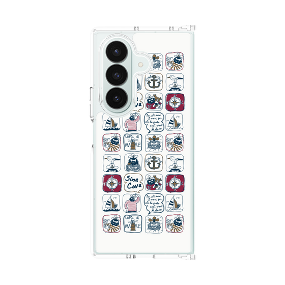Clear Case［ SINA COVA - All-Over Marine Pattern ］