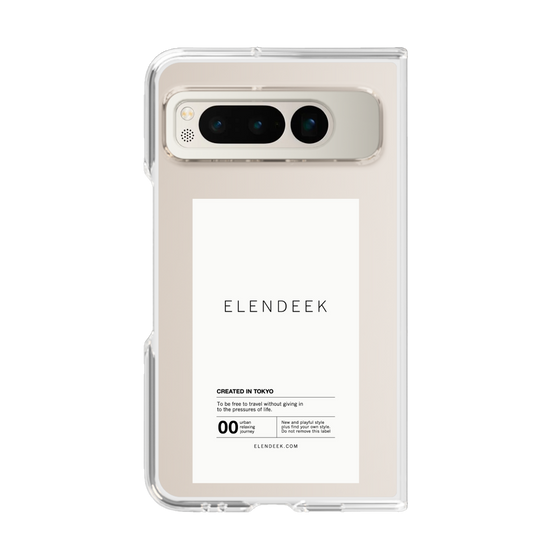 Clear Case［ ELENDEEK - Logo Sticker - White ］