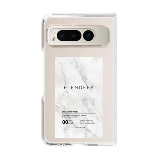 Clear Case［ ELENDEEK - Logo Sticker - Marble ］