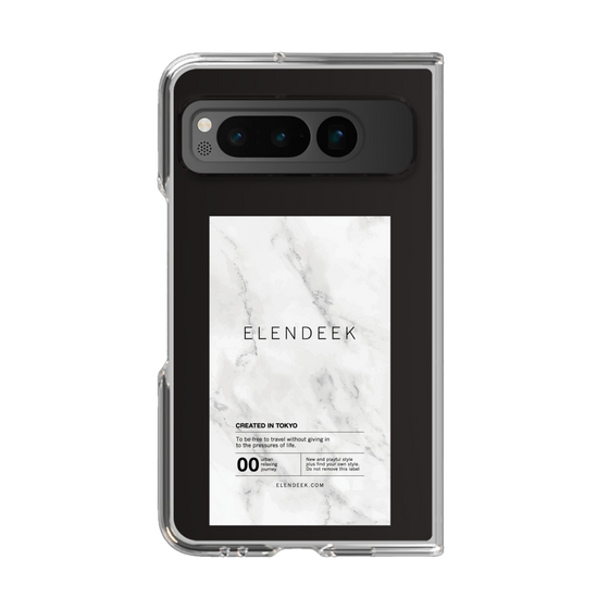 Clear Case［ ELENDEEK - Logo Sticker - Marble ］