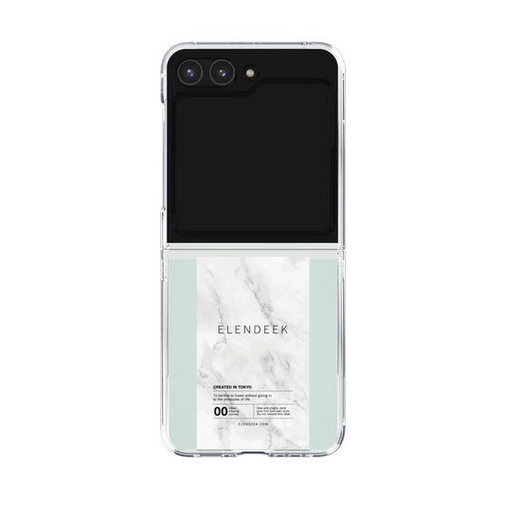 Clear Case［ ELENDEEK - Logo Sticker - Marble ］