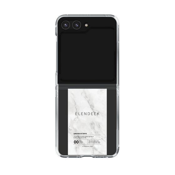 Clear Case［ ELENDEEK - Logo Sticker - Marble ］