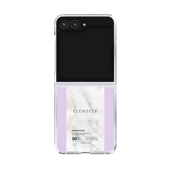 Clear Case［ ELENDEEK - Logo Sticker - Marble ］