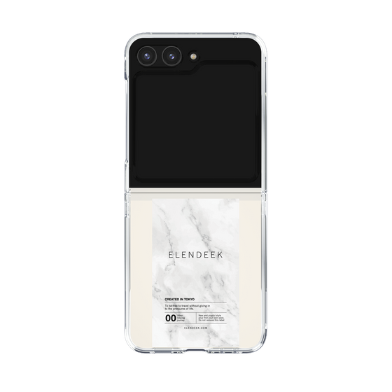 Clear Case［ ELENDEEK - Logo Sticker - Marble ］