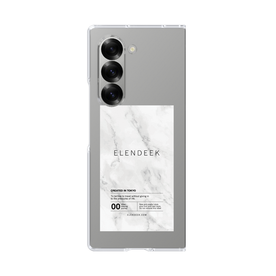 Clear Case［ ELENDEEK - Logo Sticker - Marble ］