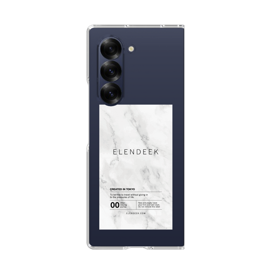 Clear Case［ ELENDEEK - Logo Sticker - Marble ］