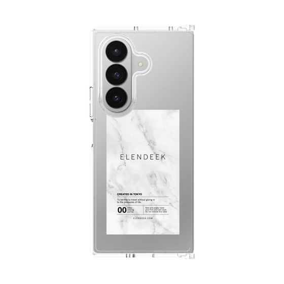 Clear Case［ ELENDEEK - Logo Sticker - Marble ］