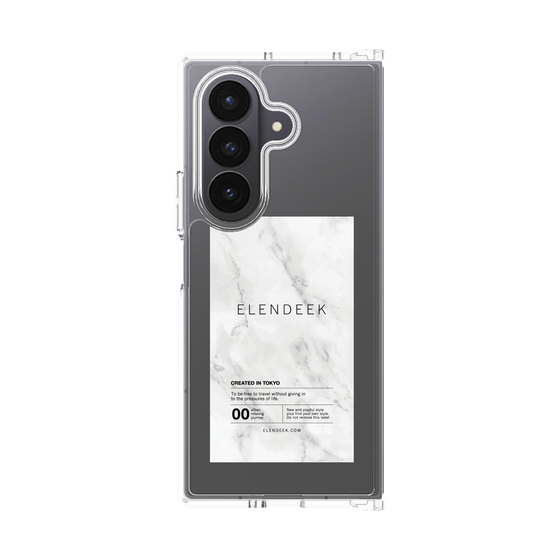 Clear Case［ ELENDEEK - Logo Sticker - Marble ］