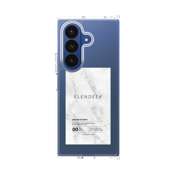 Clear Case［ ELENDEEK - Logo Sticker - Marble ］
