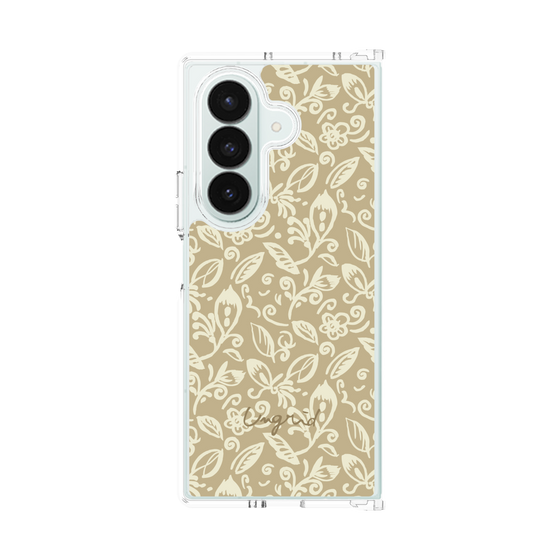 Clear Case［ Ungrid - FlowerPrint - Beige ］