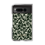 Clear Case［ Ungrid - FlowerPrint - Black ］