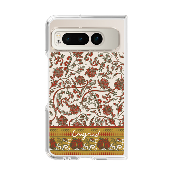 Clear Case［ Ungrid - VintageFlower - Red ］