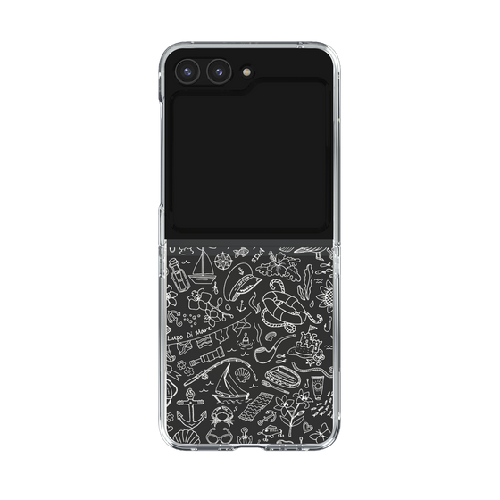 Clear Case［ SINA COVA - Marine Line Art - White ］