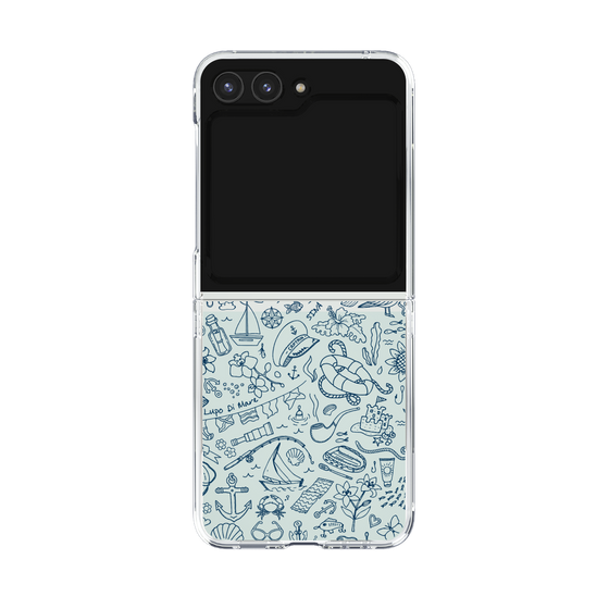 Clear Case［ SINA COVA - Marine Line Art - Navy ］