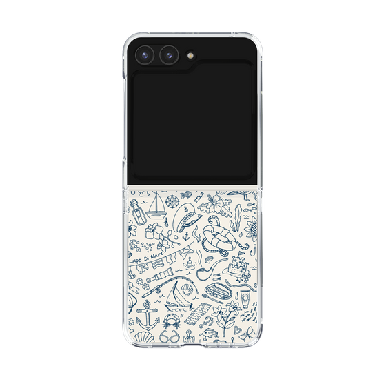 Clear Case［ SINA COVA - Marine Line Art - Navy ］