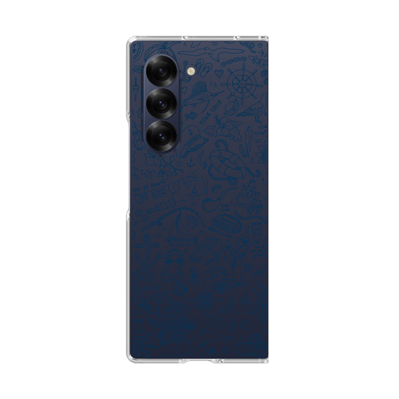 Clear Case［ SINA COVA - Marine Line Art - Navy ］