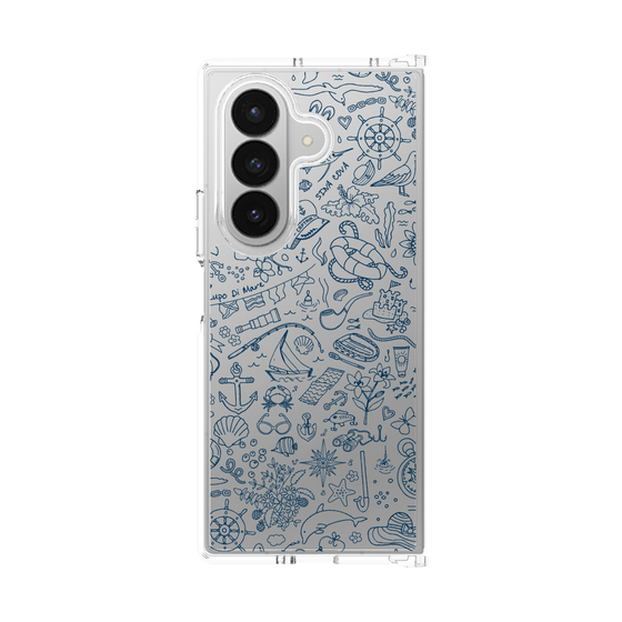 Clear Case［ SINA COVA - Marine Line Art - Navy ］