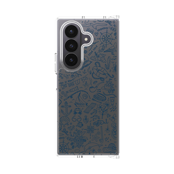 Clear Case［ SINA COVA - Marine Line Art - Navy ］