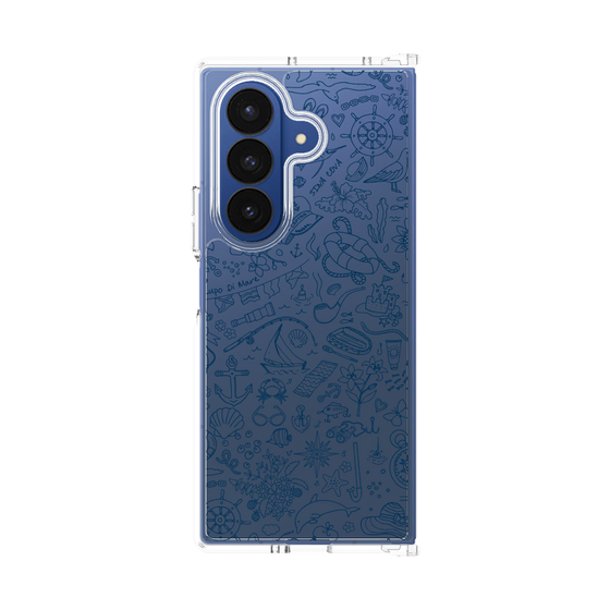 Clear Case［ SINA COVA - Marine Line Art - Navy ］