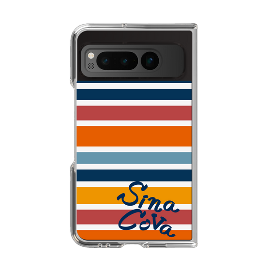 Clear Case［ SINA COVA - Border Stripes - Multicolor ］