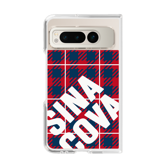 Clear Case［ SINA COVA - Check - Red ］