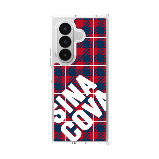 Clear Case［ SINA COVA - Check - Red ］