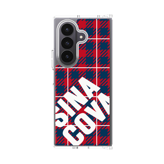 Clear Case［ SINA COVA - Check - Red ］