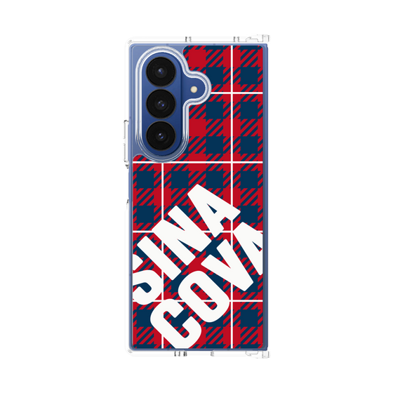 Clear Case［ SINA COVA - Check - Red ］