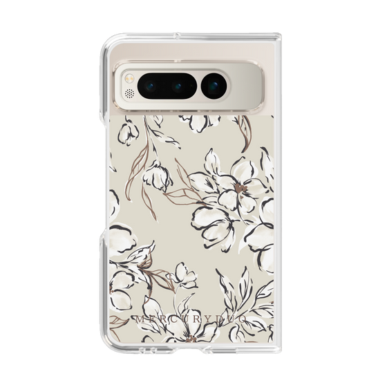 Clear Case［ MERCURYDUO - BotanicalFlower - Beige ］