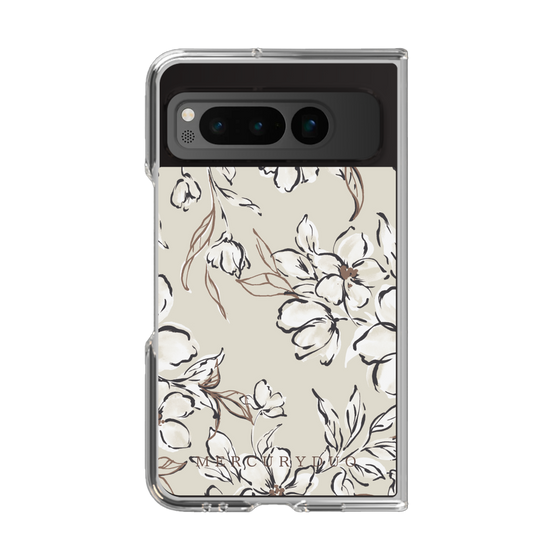 Clear Case［ MERCURYDUO - BotanicalFlower - Beige ］