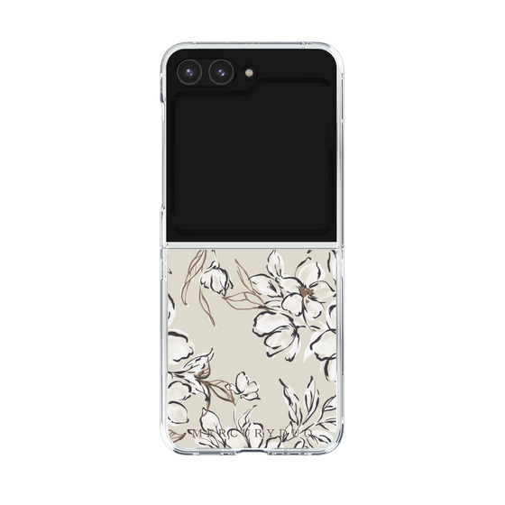 Clear Case［ MERCURYDUO - BotanicalFlower - Beige ］
