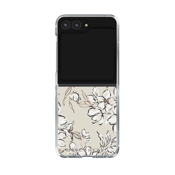 Clear Case［ MERCURYDUO - BotanicalFlower - Beige ］