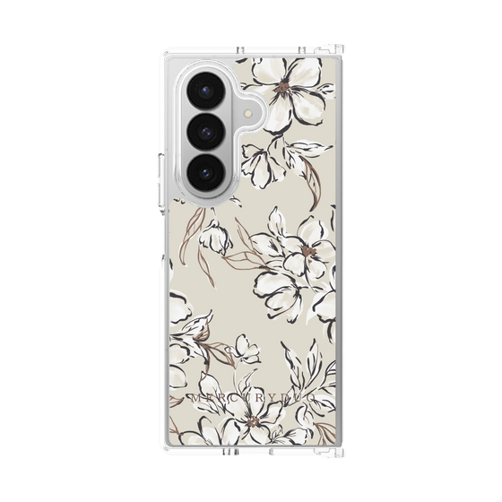Clear Case［ MERCURYDUO - BotanicalFlower - Beige ］