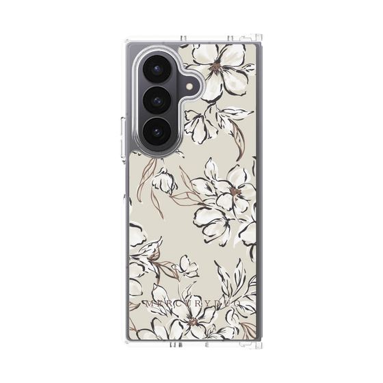 Clear Case［ MERCURYDUO - BotanicalFlower - Beige ］