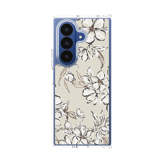 Clear Case［ MERCURYDUO - BotanicalFlower - Beige ］