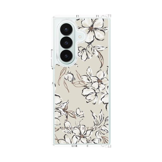 Clear Case［ MERCURYDUO - BotanicalFlower - Beige ］