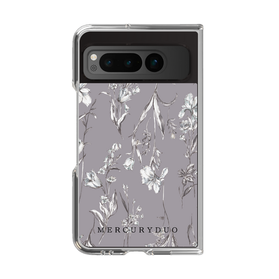 Clear Case［ MERCURYDUO - BotanicalFlower - Grey ］