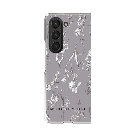 Clear Case［ MERCURYDUO - BotanicalFlower - Grey ］