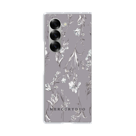 Clear Case［ MERCURYDUO - BotanicalFlower - Grey ］