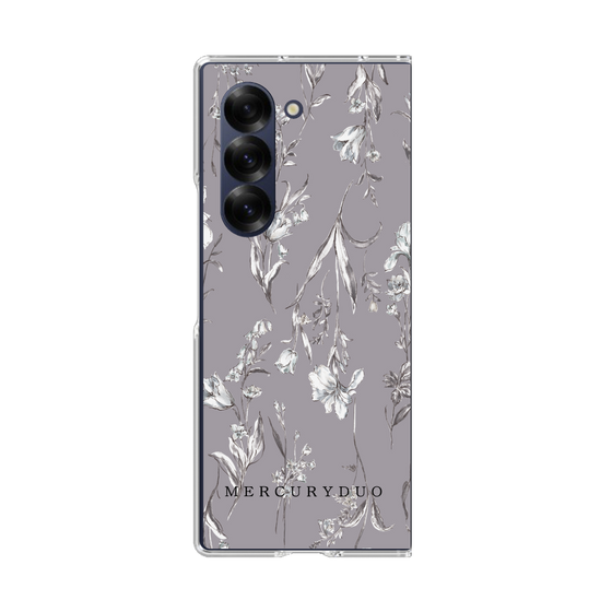 Clear Case［ MERCURYDUO - BotanicalFlower - Grey ］