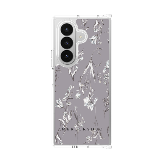 Clear Case［ MERCURYDUO - BotanicalFlower - Grey ］